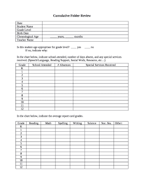 File Review Template  Form