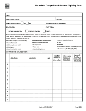 Household Composition Form