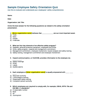 Allied Universal Orientation Test Answers  Form