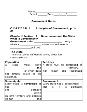 Note Sheet Format
