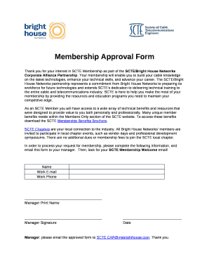 Membership Approval Form