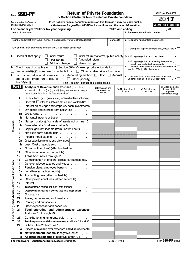  990 Pf  Form 2017