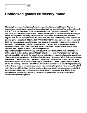 Unbloked Games 66  Form