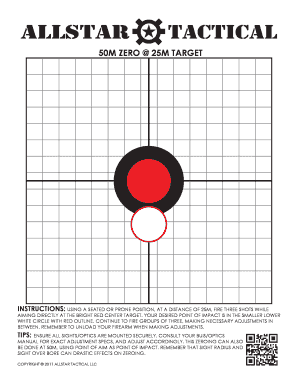 50m Zero at 25m  Form