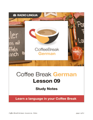 Coffee Break German Transcript  Form