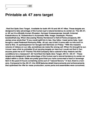 Ak 47 Zero Target Printable  Form