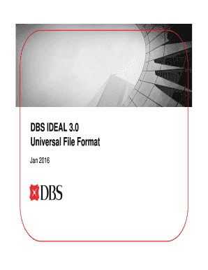 Dbs Ideal File Upload Format