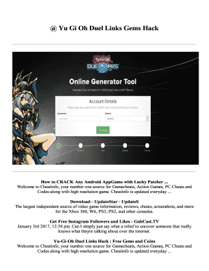 Gems Duel Links No Verification  Form