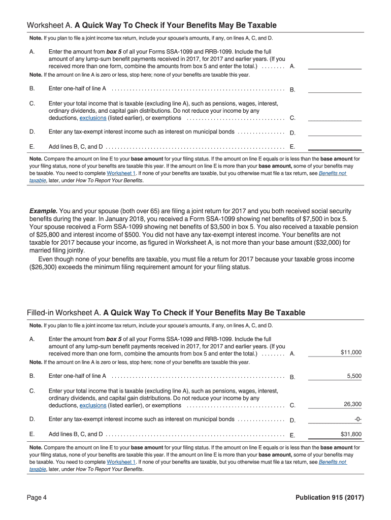  Publication 915  Form 2017