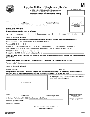 Mie Application Form
