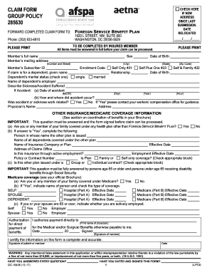  Afspa Claim Form 2017-2024