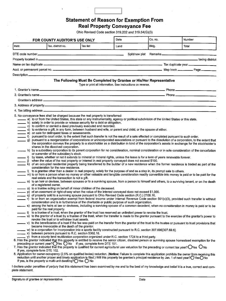  Cuyahoga County Dte Form 100 Ex 2016-2024