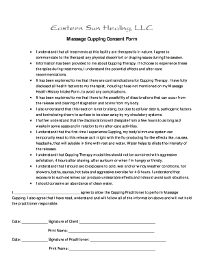 Cupping Consent Form