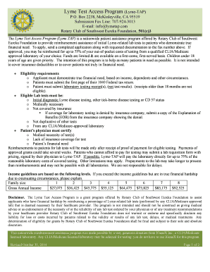Get and Sign Lyme Tap 2014-2022 Form