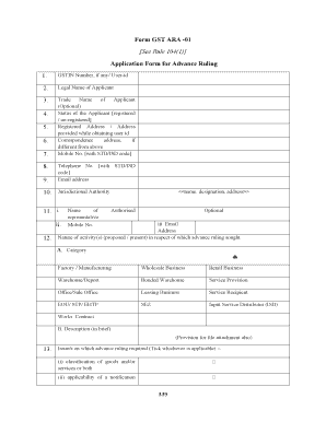 Gst Ara 01  Form