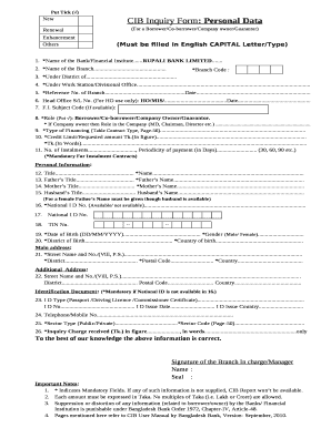 Cib Form Download