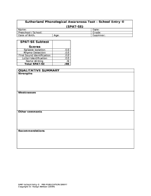 Spat Test PDF  Form