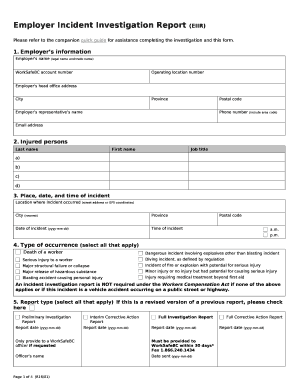 Investigation Report Template  Form