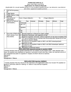 Gst Rfd 01 Format in Excel