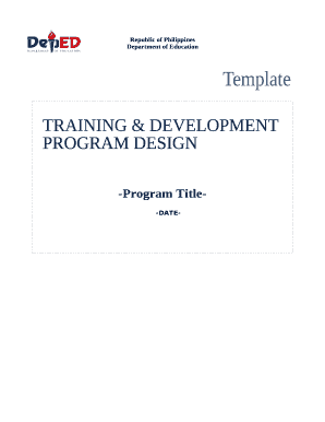Program Design Template DepEd  Form
