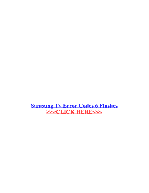Samsung Tv Blink Codes  Form