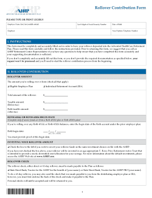 Ahrp Retirement  Form