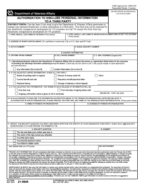 Va Form 21 0845 Fillable