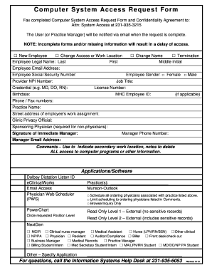 System Request  Form