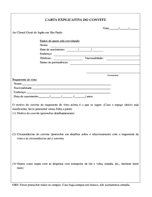 Carta Convite PDF  Form
