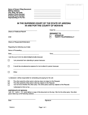 Blank Court Motion Forms Mesa Municiple Court