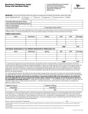 G 13117 Beneficiary Form