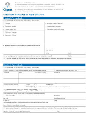 To Download a Copy of the Claim Form Cigna