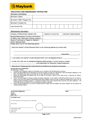 Loan Disbursement Form