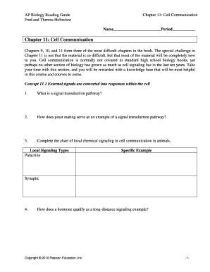 Chapter 11 Active Reading Guide Ap Bio  Form