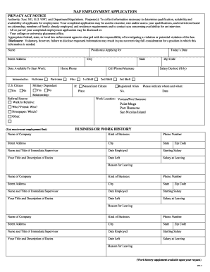 Naf Application Form