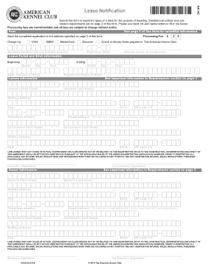 Akc Lease Form