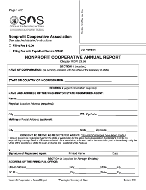 Washington Annual Report  Form