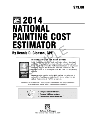 National Painting Cost Estimator PDF  Form