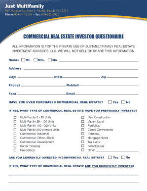 Buyer Questionnaire  Form