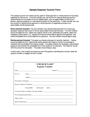 Church Voucher  Form