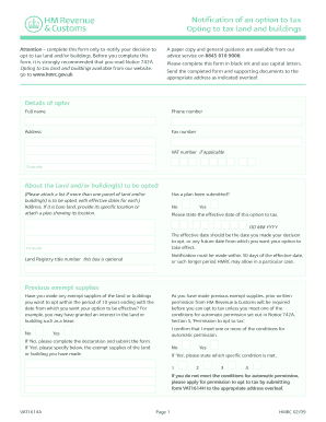 option to tax form