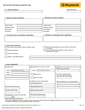 Maybank Bank Guarantee Form