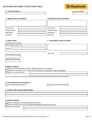 Maybank Credit Card Appeal  Form