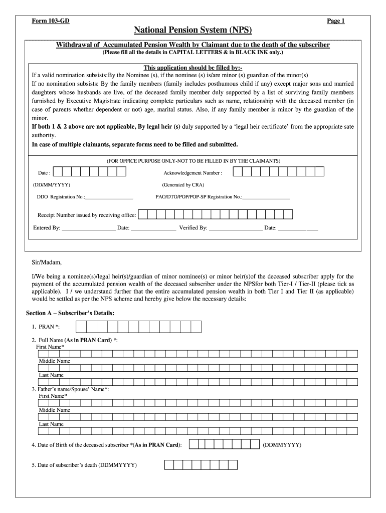 103 Gd Form