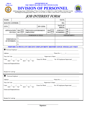 Division of Personnel Stt Vi Sign Up  Form