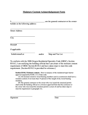 Clackamas County Moisture Content Form