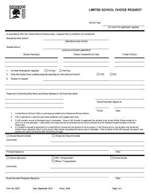 Rockwood School District Form