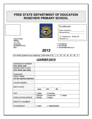 Brandwag Primary School  Form