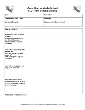 Example of Meeting Minutes Format