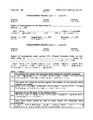 Inquest Form Sample